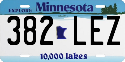 MN license plate 382LEZ