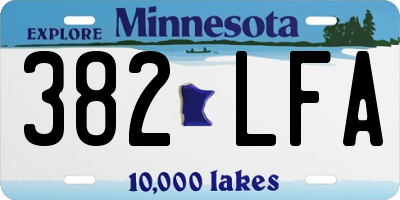 MN license plate 382LFA