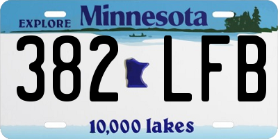 MN license plate 382LFB