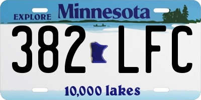 MN license plate 382LFC