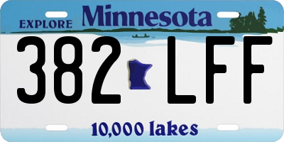 MN license plate 382LFF