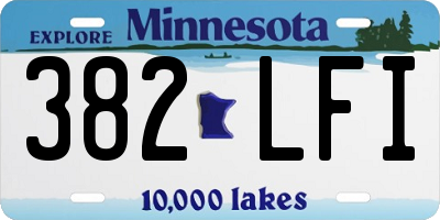 MN license plate 382LFI