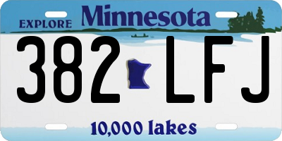 MN license plate 382LFJ