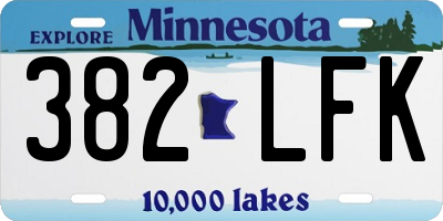 MN license plate 382LFK