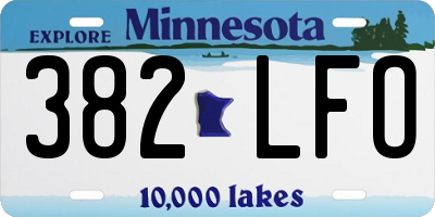 MN license plate 382LFO
