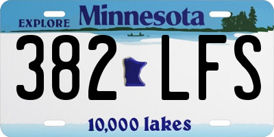MN license plate 382LFS