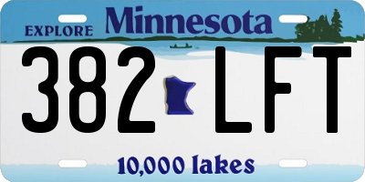MN license plate 382LFT