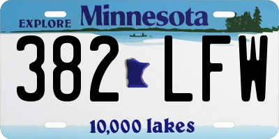 MN license plate 382LFW