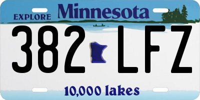 MN license plate 382LFZ