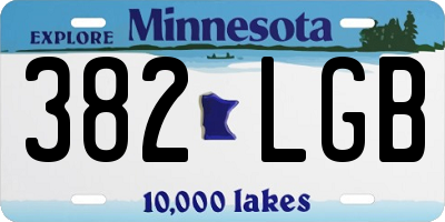 MN license plate 382LGB
