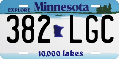 MN license plate 382LGC