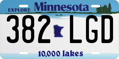MN license plate 382LGD