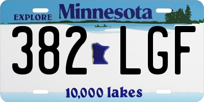 MN license plate 382LGF