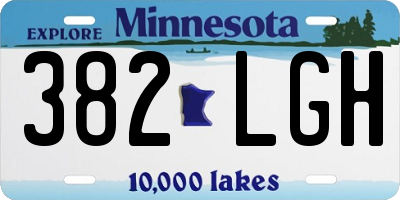 MN license plate 382LGH