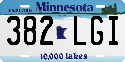 MN license plate 382LGI