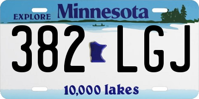MN license plate 382LGJ