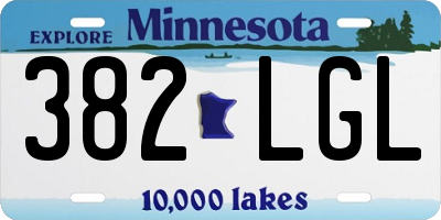 MN license plate 382LGL