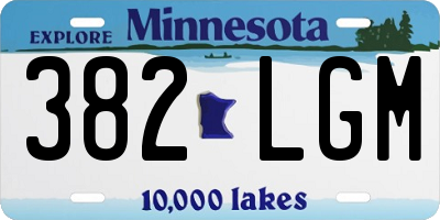 MN license plate 382LGM