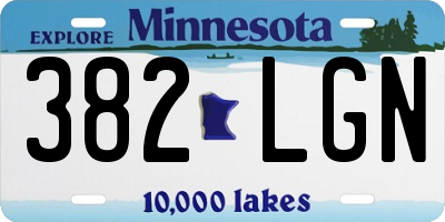 MN license plate 382LGN