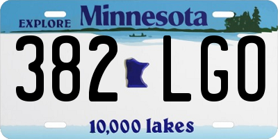 MN license plate 382LGO