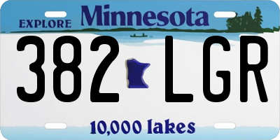 MN license plate 382LGR