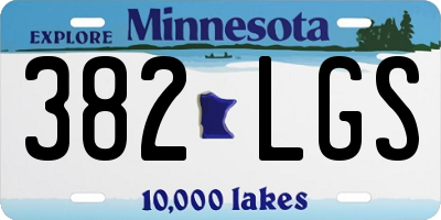 MN license plate 382LGS