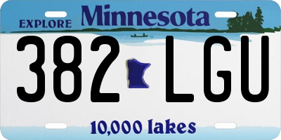 MN license plate 382LGU