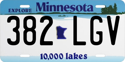 MN license plate 382LGV