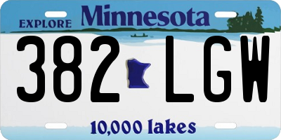 MN license plate 382LGW