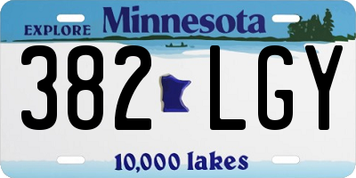 MN license plate 382LGY