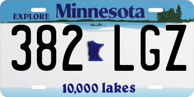 MN license plate 382LGZ
