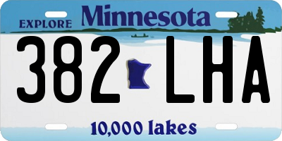 MN license plate 382LHA