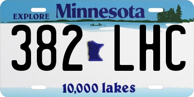 MN license plate 382LHC