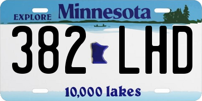 MN license plate 382LHD