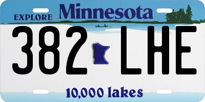 MN license plate 382LHE
