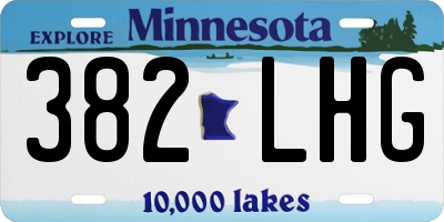 MN license plate 382LHG