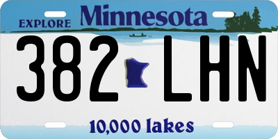 MN license plate 382LHN