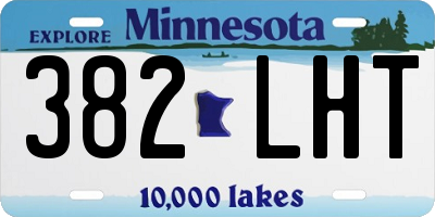 MN license plate 382LHT