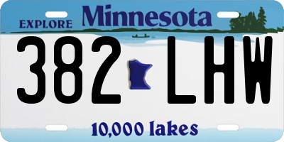 MN license plate 382LHW