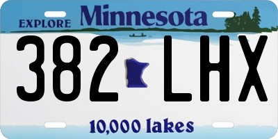 MN license plate 382LHX