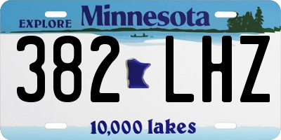 MN license plate 382LHZ