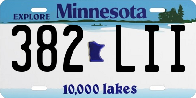 MN license plate 382LII