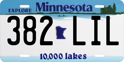 MN license plate 382LIL