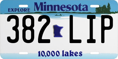 MN license plate 382LIP