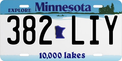 MN license plate 382LIY