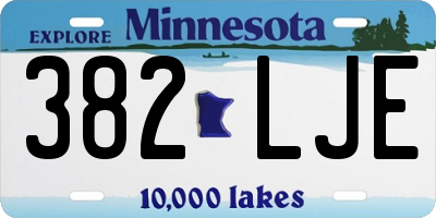 MN license plate 382LJE
