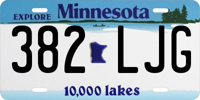 MN license plate 382LJG