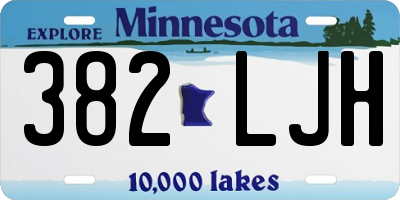 MN license plate 382LJH