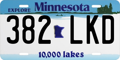 MN license plate 382LKD