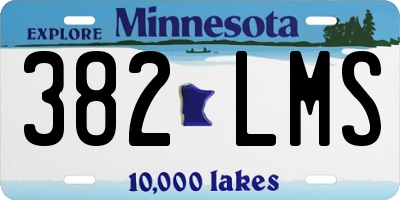MN license plate 382LMS
